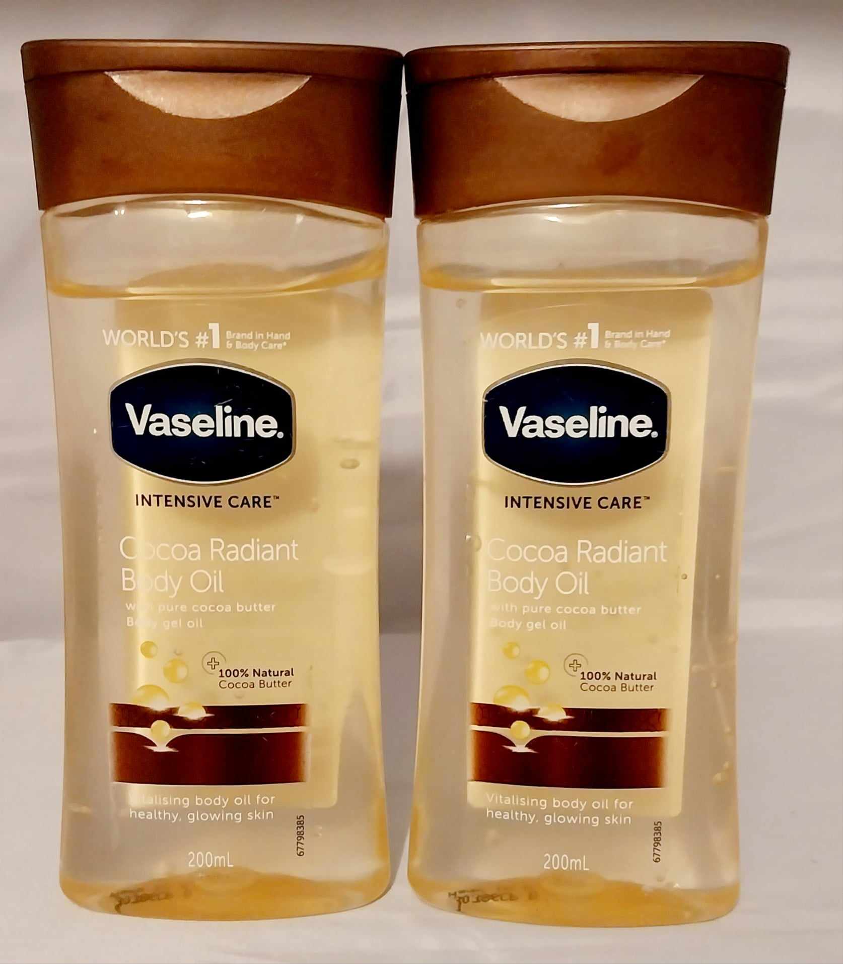 Vaseline Body Gel Oil, Cocoa Radiant for Glowing Skin Cocoa